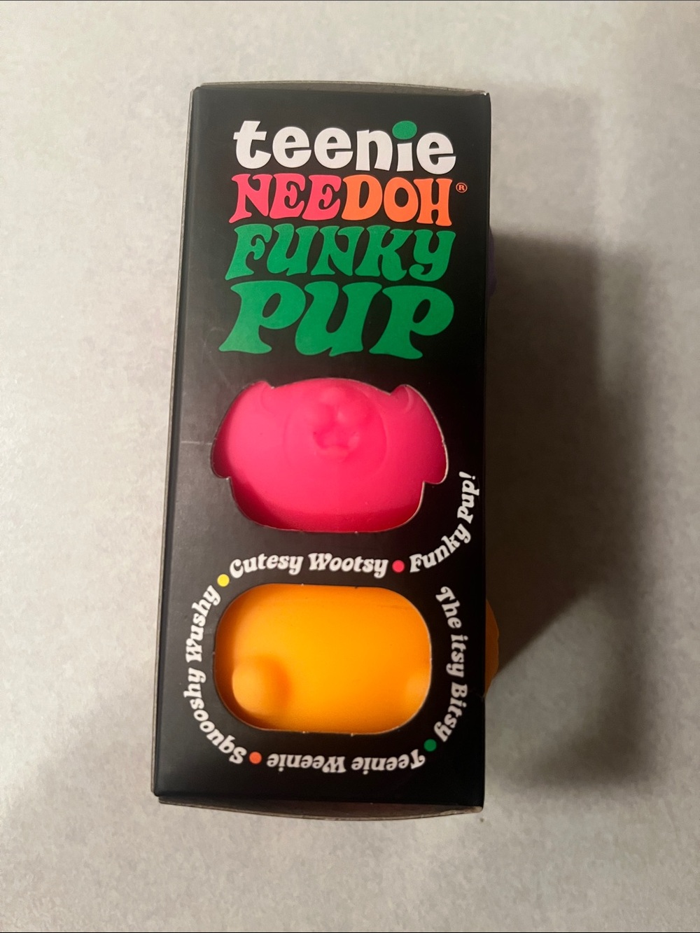 Teenie NeeDoh Funky Pup 3-Pack - Purple & Orange,Pink - Picture 2 of 5